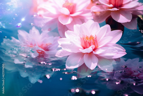 Water plant flora summer pink spring flower blossom bright nature