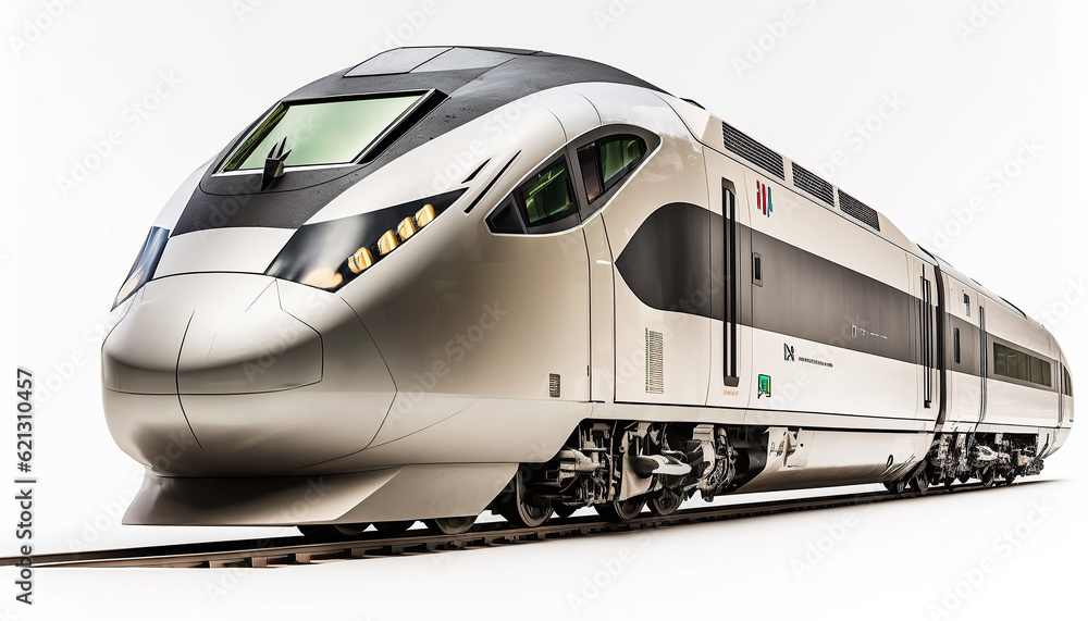 Naklejka premium ai generated illustration smart modern speed bullet train