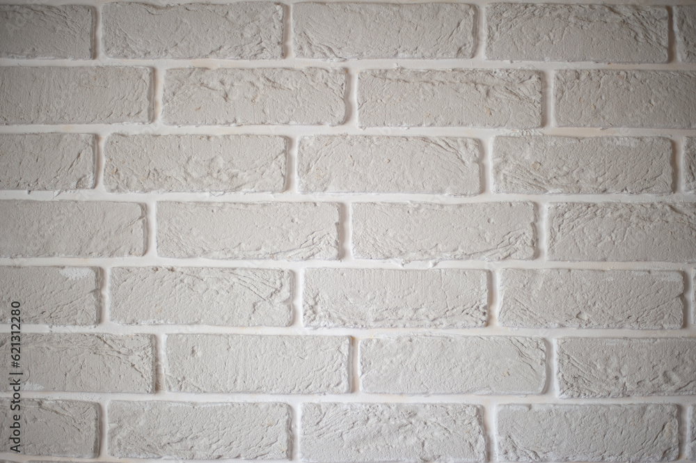 Obraz premium Decorative wall decoration with plaster bricks.