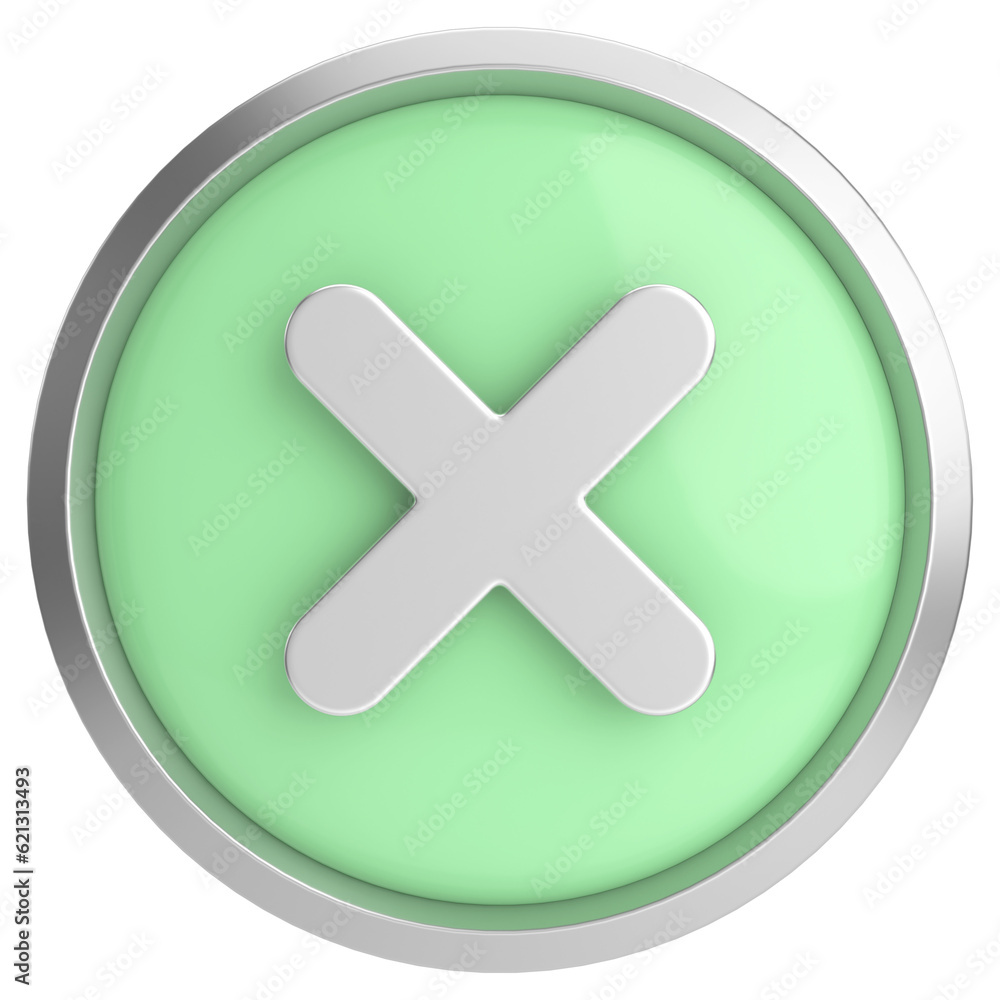 3D close button. Cross sign. 3D illustration. 3D close button. Cross sign. 3D illustration.