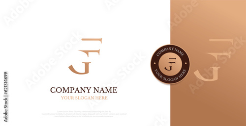 Initial GF Logo Design Vector 
