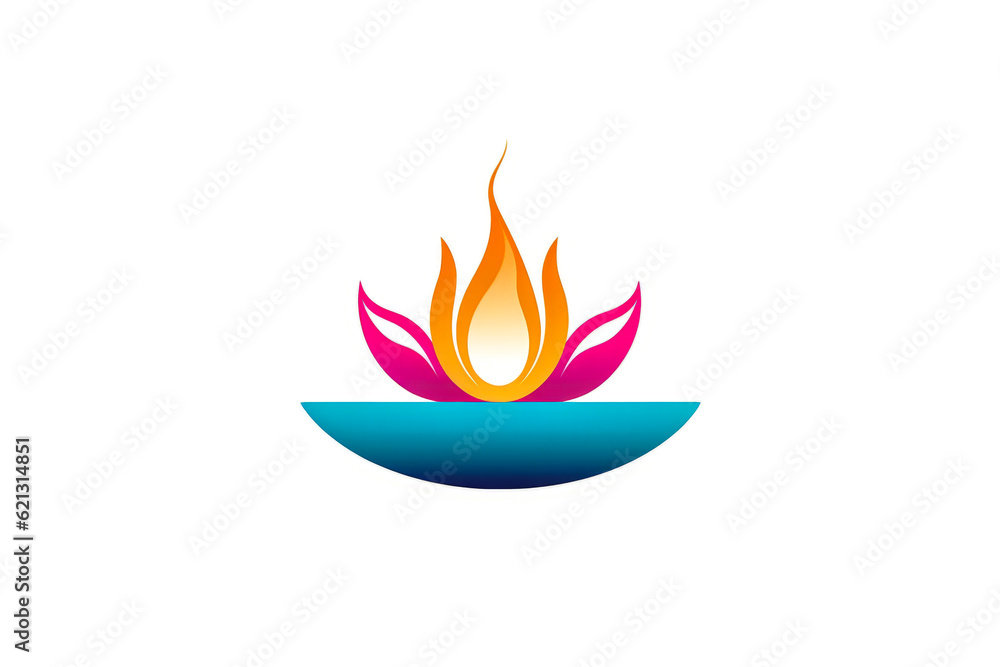 Vibrant lotus flower logo set on a pristine white background, radiating tranquility and harmony. A symbol of purity and enlightenment for standout branding. Generative AI Vibrant lotus flower logo set on a pristine white background, radiating tranquility and harmony. A symbol of purity and enlightenment for standout branding. Generative AI