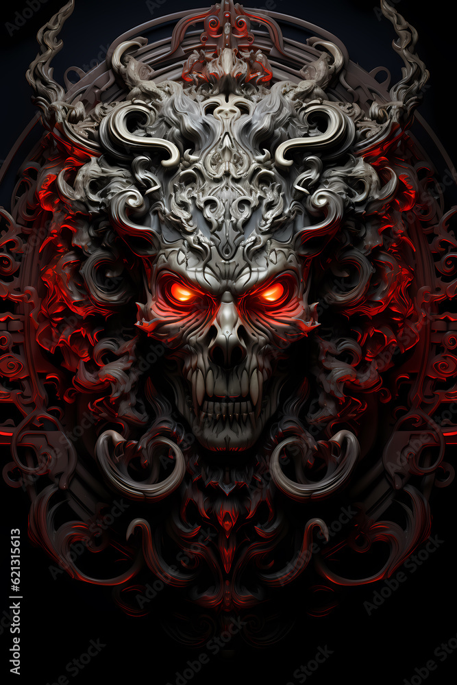 the occult skull illustration
