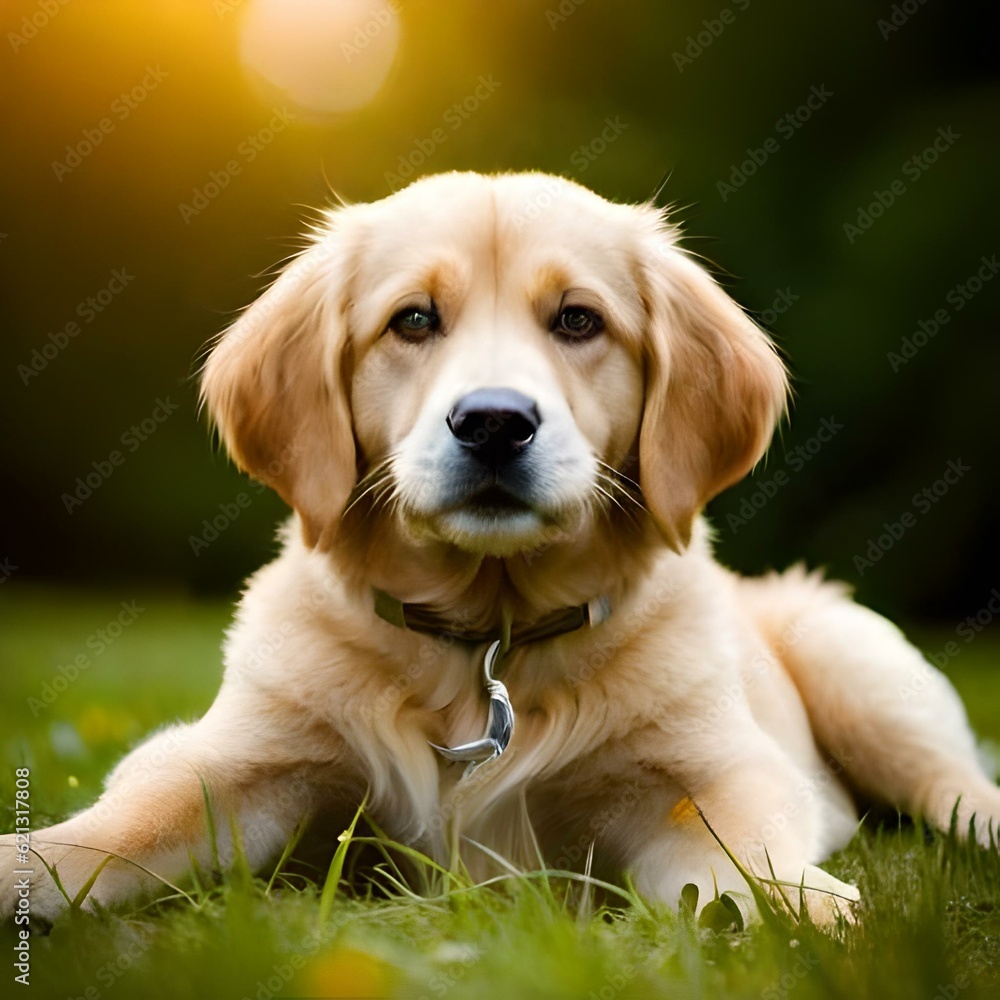 golden retriever puppy on grass golden retriever puppy on grass