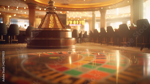 Casino table, abstract, roulette