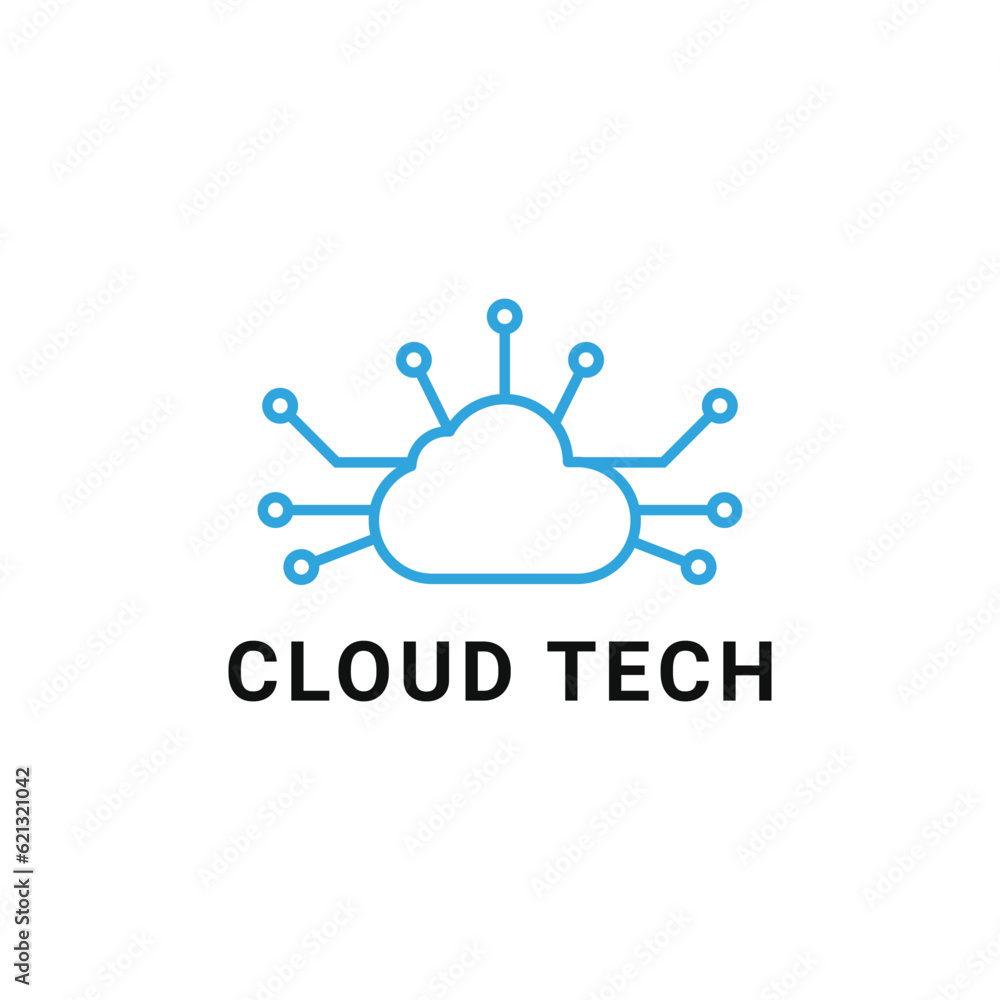 Cloud tech logo design idea Cloud tech logo design idea