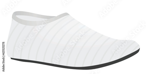 White swim sock. vector illustration