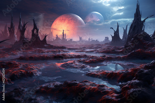 Fantasy Alien Planet background