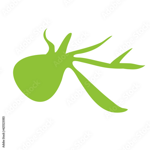 Plankton With Long Tentacles.Vector Illustration On White Background