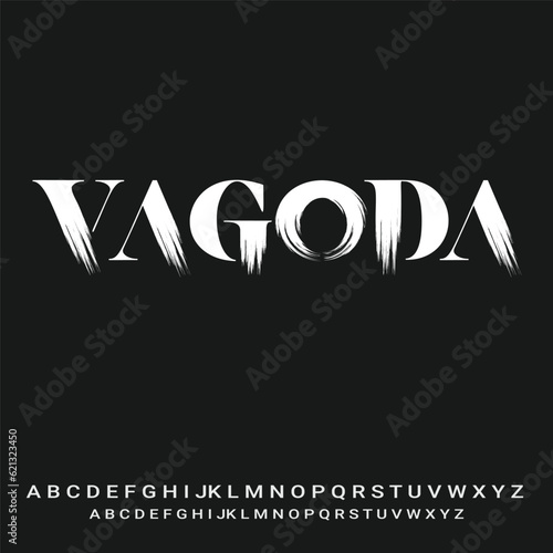 Elegant luxury decorative display font vector