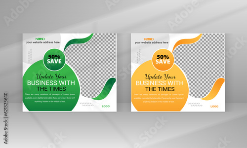 Modern Business Google Ads Banner Design Vector Template for Social Media and Websites