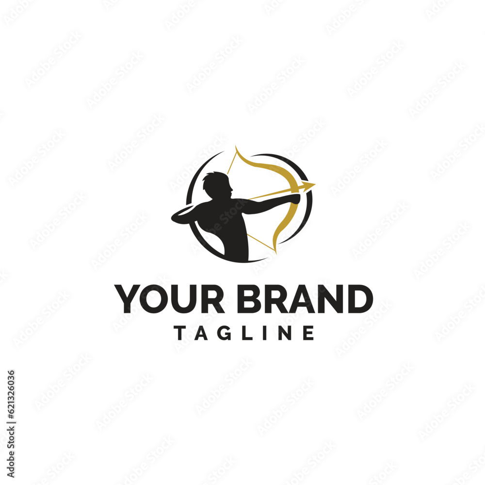 Bow and arrow based classical logo Stock Vector Adobe Stock
