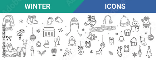 Winter Icon  icon  vector  icons  set  Winter symbol  sign  illustration