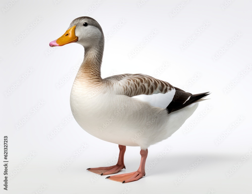 Duck in front of a white background Duck in front of a white background