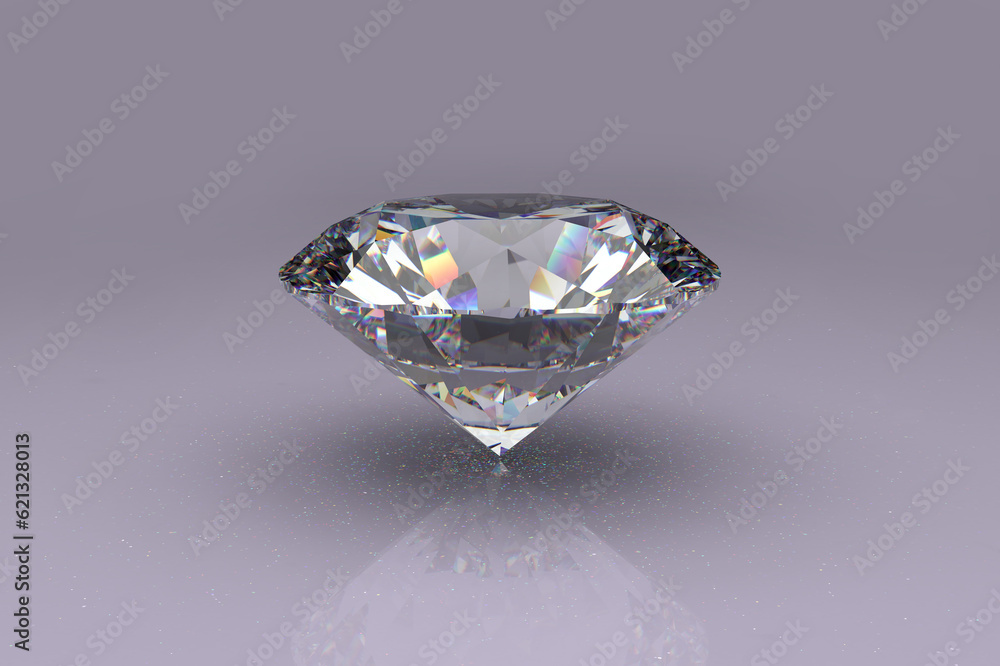 close up of diamond with wonderful rainbow reflection and mirroring itself isolated cgi, illustration, rendering, 3d CAD close up of diamond with wonderful rainbow reflection and mirroring itself isolated cgi, illustration, rendering, 3d CAD