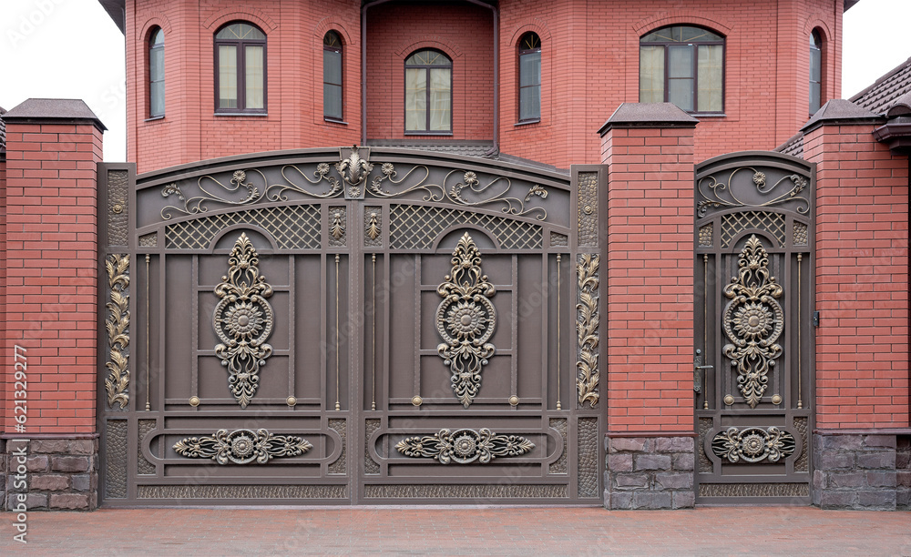 Obraz premium House facade with gate.