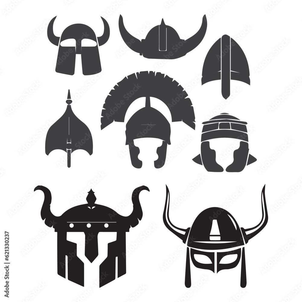 Viking Illustration Clip Art Design Shape. Norse Silhouette Icon Vector
