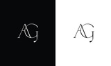AG GA abstract vector logo monogram