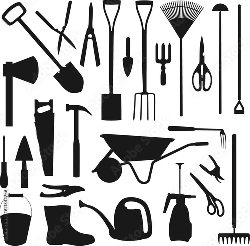  gardening tools, farmer agriculture equipment