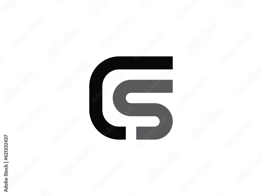 modern monogram CS or SC logo design modern monogram CS or SC logo design