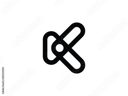 modern monogram letter K logo design