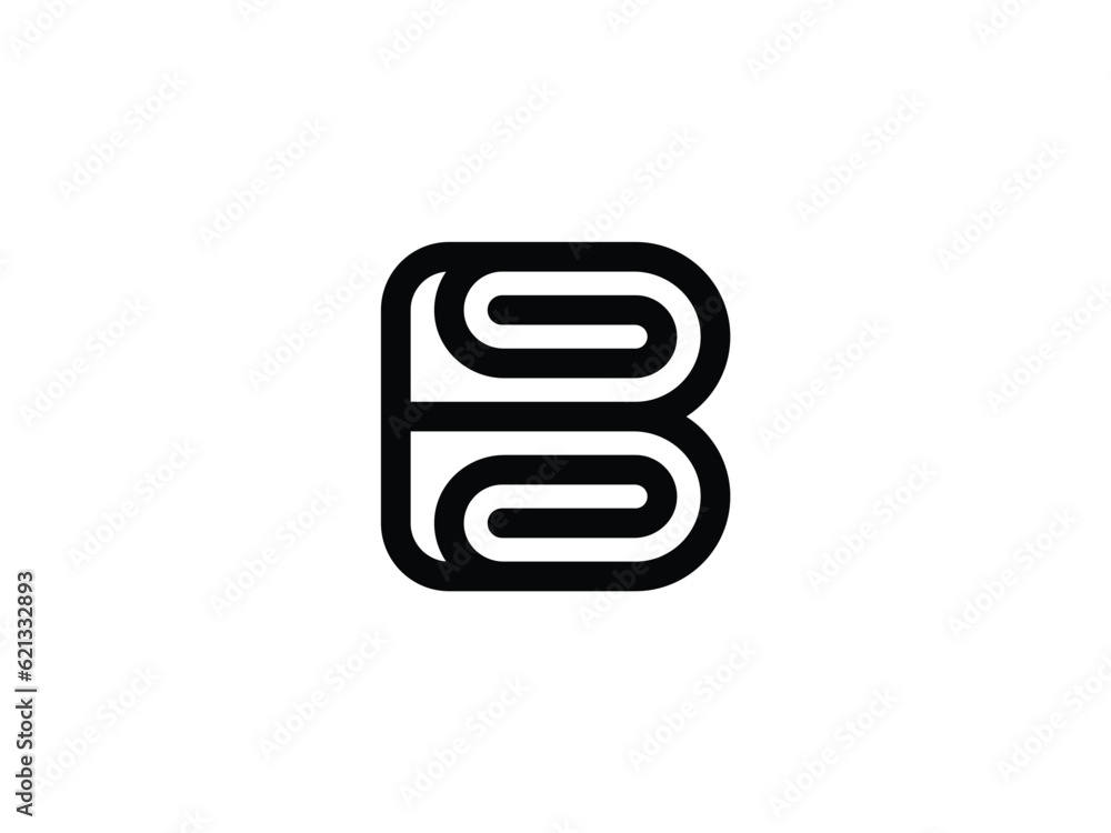 modern monogram letter B logo design modern monogram letter B logo design