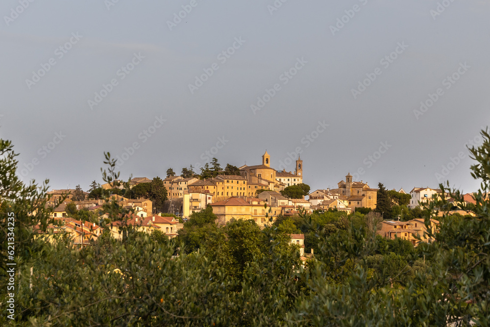 View of Morro d'Alba, Marche Region, Italy