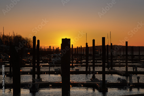 sunset on the pier