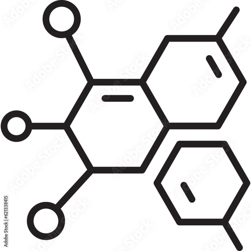 Simple chemistry formula and molecule icon