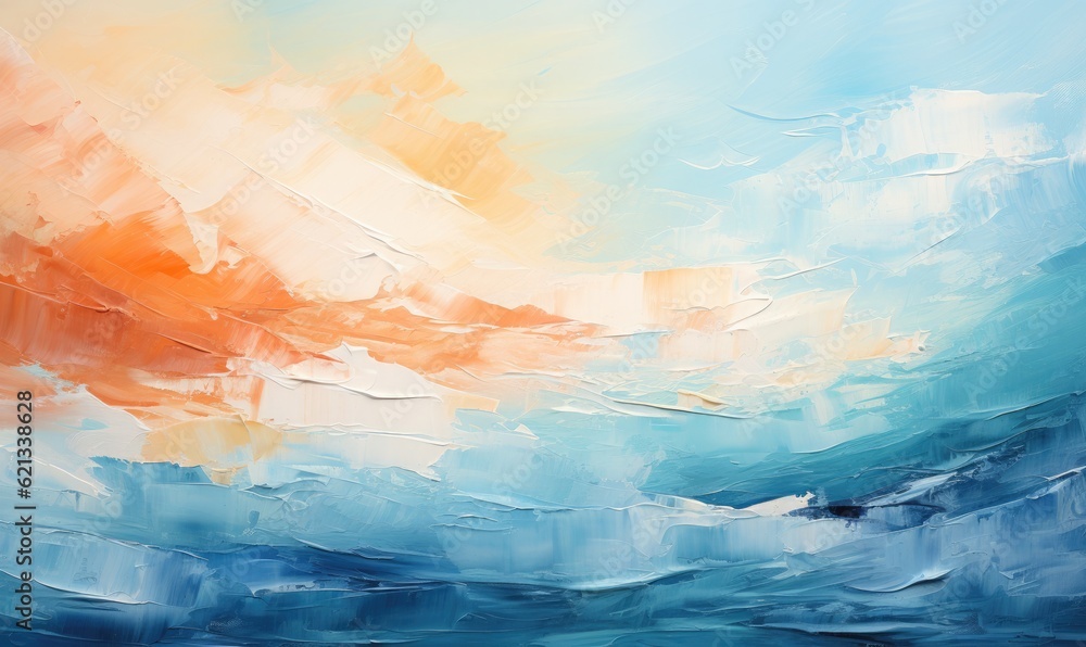 Abstract oil paint texture on canvas, background, generative AI Abstract oil paint texture on canvas, background, generative AI