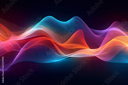 minimalistic abstract background with dynamic data streams and flowing lines, symbolizing the continuous evolution of technology and information