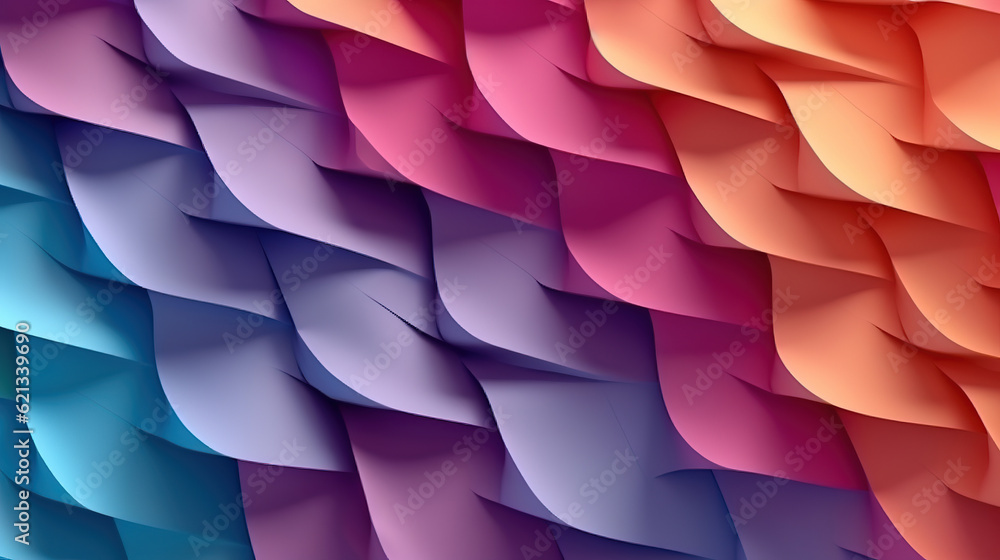 Top view of colorful sheets of paper. Generative ai Top view of colorful sheets of paper. Generative ai