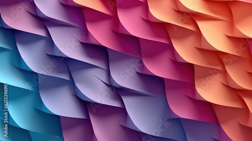 Top view of colorful sheets of paper. Generative ai