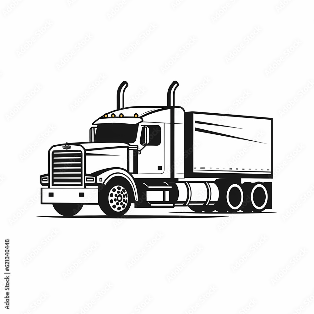 Truck Logo Illustration Design
