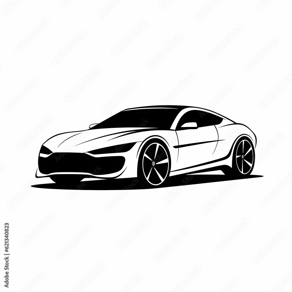 Simple Modern Car Illustration