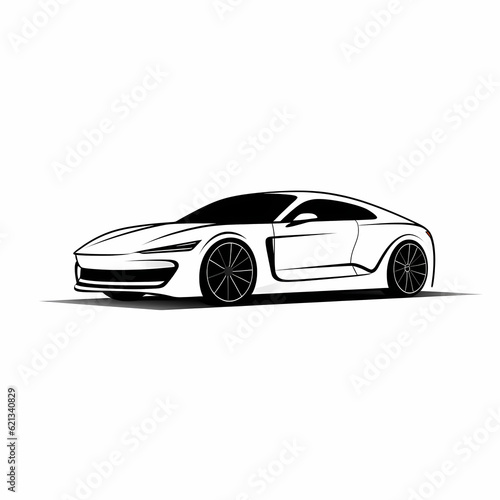 Simple Modern Car Illustration