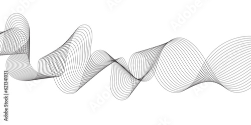Abstract grey wavy lines background. Digital frequency track equalizer. Abstract frequency sound wave lines and technology curve lines background. Abstract background with business lines background.