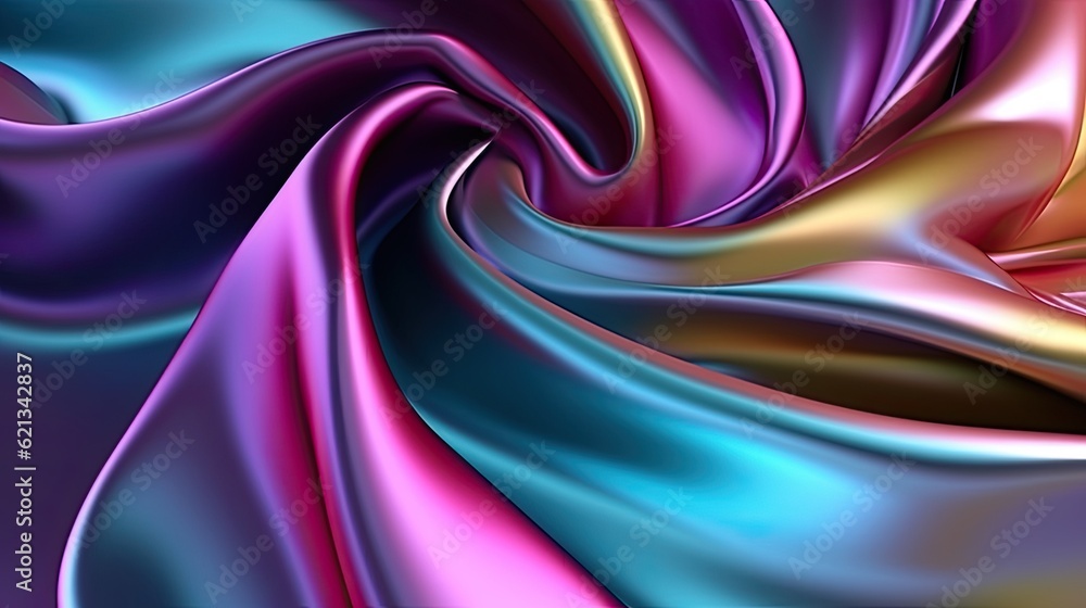 Obraz premium Abstract art background texture, liquid texture with fluid art material, coloured wavy design, modern waves wallpaper illustration - Generative ai