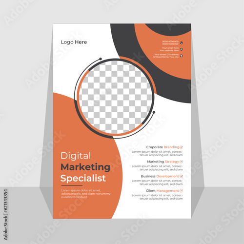 grow your business flyer design template bundle. take your business to the next level of poster leaflet 3 in 1 design. bundle, 3 in 1, a4 template, brochure design, cover, flyer, poster, print-ready