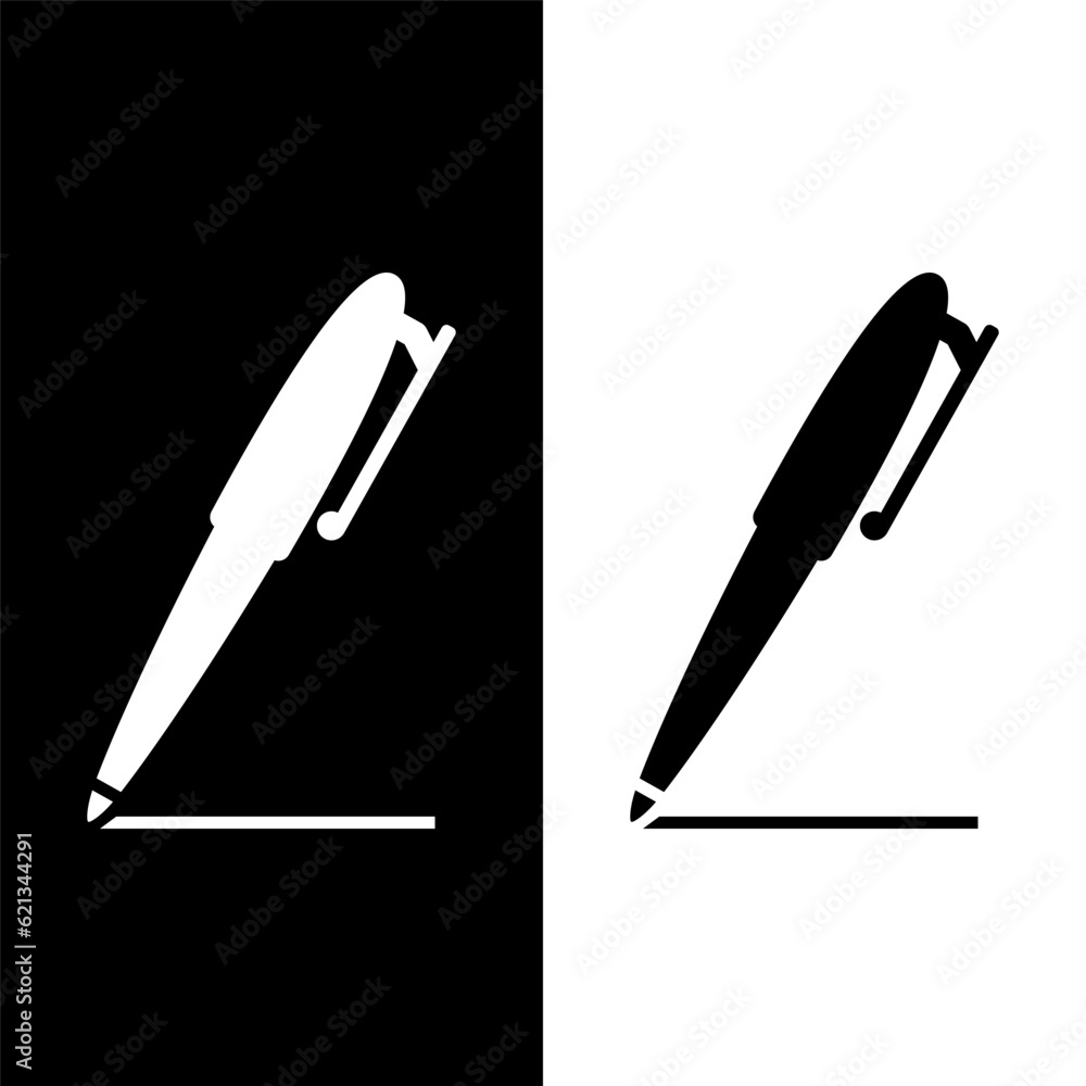 black and white pen icon black and white pen icon