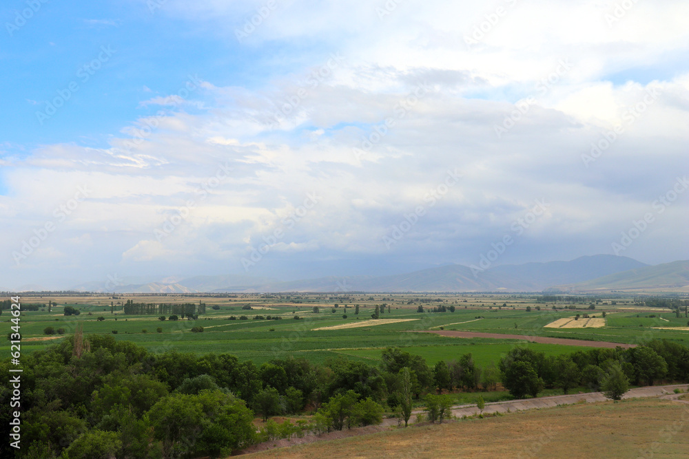 Fototapeta premium mountain plain landscape top view