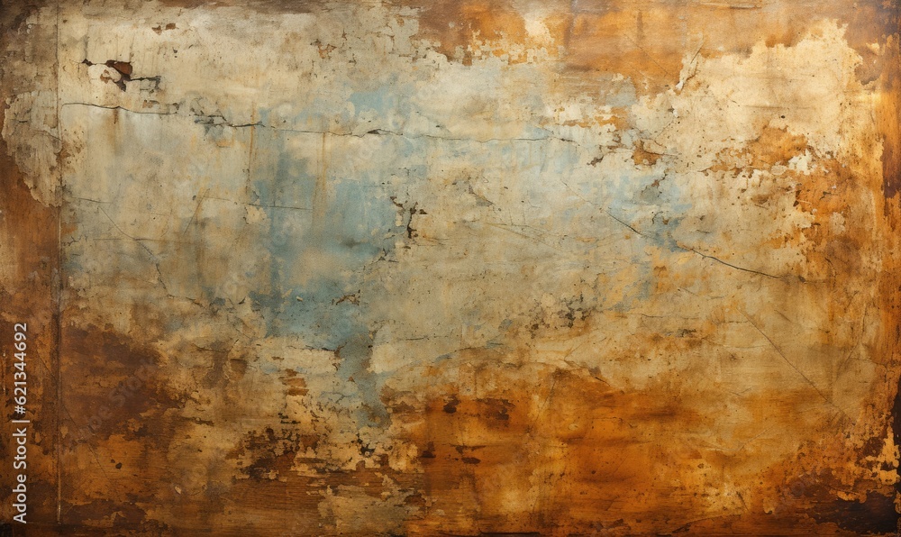 Old brown paper grunge background, generative AI