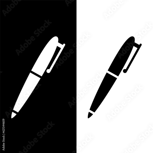 black and white pen icon