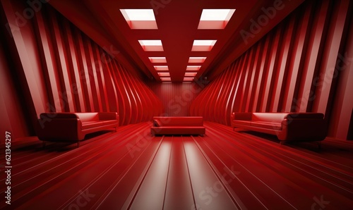 Red room in the 3d. Background  generative AI