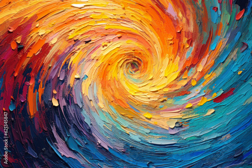 whirlpool of abstract colors swirling and spiraling, evoking a sense of energy and movement