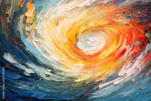 whirlpool of abstract colors swirling and spiraling, evoking a sense of energy and movement