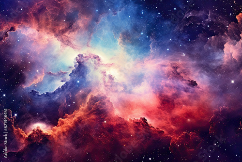 Abstract Galactic Journey: mesmerizing panorama that takes you on a cosmic journey through abstract galaxies, swirling nebulae, and celestial phenomena