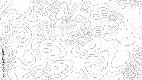 Abstract white topography vector background.  Line topography map design. The concept of conditional geographical pattern and topography. 
