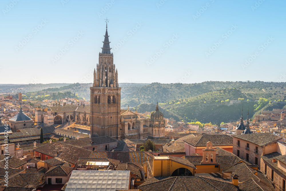Toledo Cathedral Aerial View - Toledo, Spain