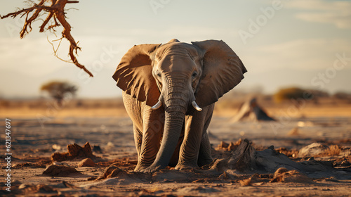 Majestic Desert Elephant in High-Quality AI Image